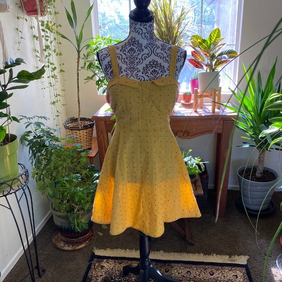* Heart Soul Yellow Sweetheart Dress Sleeveless * - Picture 2 of 15